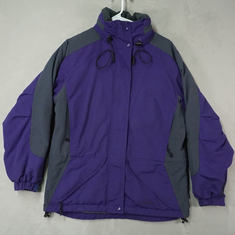 LL Bean Jacket Womens Small Purple Thinsulate Insulated Full Zip Lined Outdoors